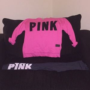 Victoria secret(PINK) leggings(yoga) and sweater